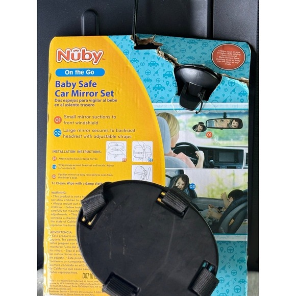 NWT Nuby Double Backseat Baby View Mirror for Car Set of 2 Mirrors - Picture 6 of 6